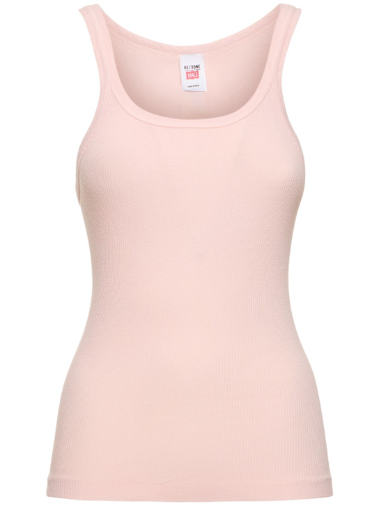 RE/DONE: Ribbed cotton tank top - women_0 | Luisa Via Roma