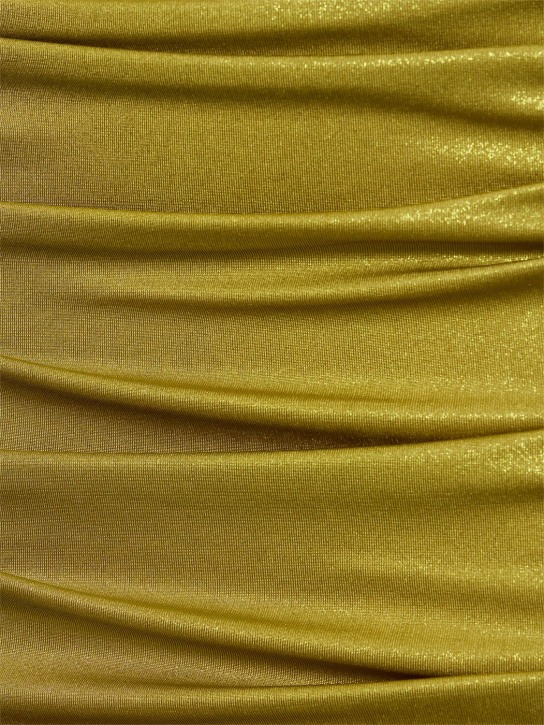 Patbo: Metallic jersey mini skirt - Green - women_1 | Luisa Via Roma