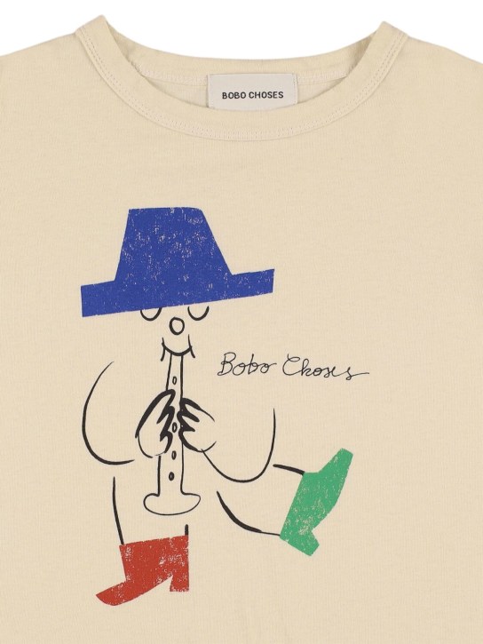 Bobo Choses: Camiseta de algodón orgánico estampada - Blanco - kids-boys_1 | Luisa Via Roma