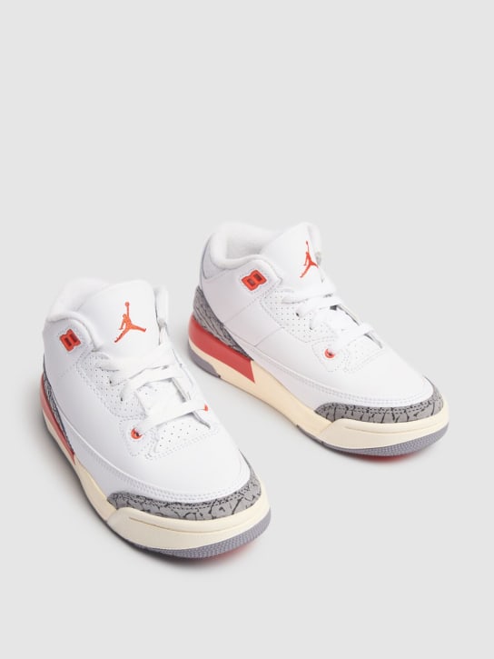Nike: Jordan 3 Retro sneakers - White/Sail-grey - kids-boys_1 | Luisa Via Roma