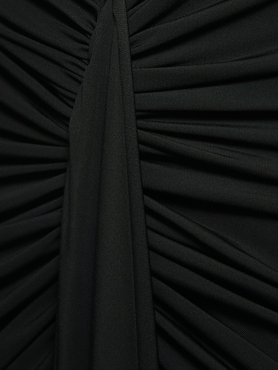 Christopher Esber: Vivenda draped front cutout long dress - Black - women_3 | Luisa Via Roma