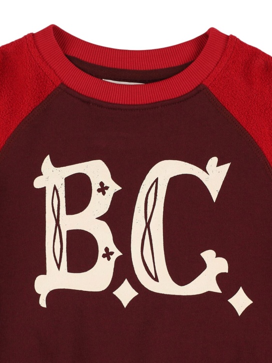 Bobo Choses: Printed organic cotton sweatshirt - Red - kids-boys_1 | Luisa Via Roma