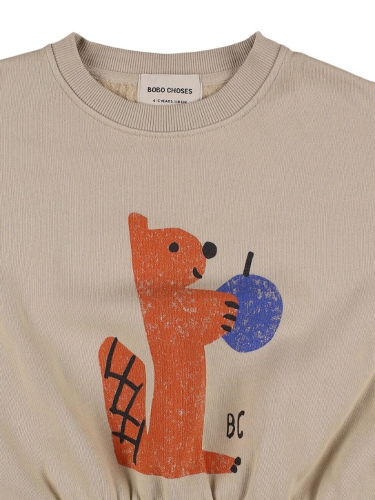 Bobo Choses: コットンブレンドスウェットシャツ - kids-girls_1 | Luisa Via Roma
