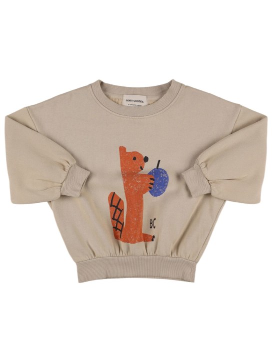 Bobo Choses: コットンブレンドスウェットシャツ - kids-girls_0 | Luisa Via Roma