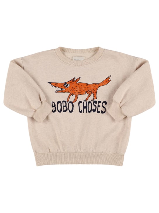 Bobo Choses: コットンスウェットシャツ - kids-girls_0 | Luisa Via Roma