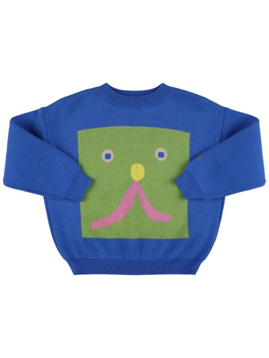 Bobo Choses: Bedruckter Pullover aus Bio-Baumwolle - Blau - kids-girls_0 | Luisa Via Roma