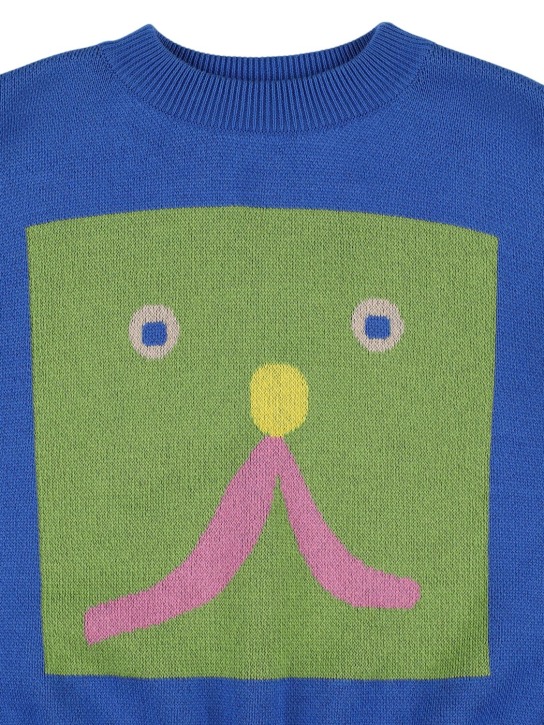 Bobo Choses: Printed organic cotton sweatshirt - Mavi - kids-boys_1 | Luisa Via Roma