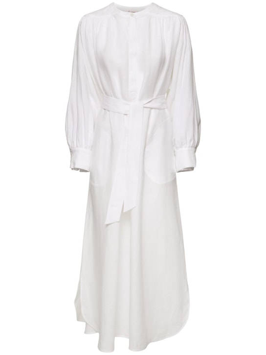 Eres: Robe longue en lin Aimee - Blanc - women_0 | Luisa Via Roma