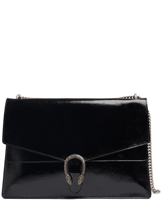 Gucci: Dionysus leather shoulder bag - Schwarz - women_0 | Luisa Via Roma