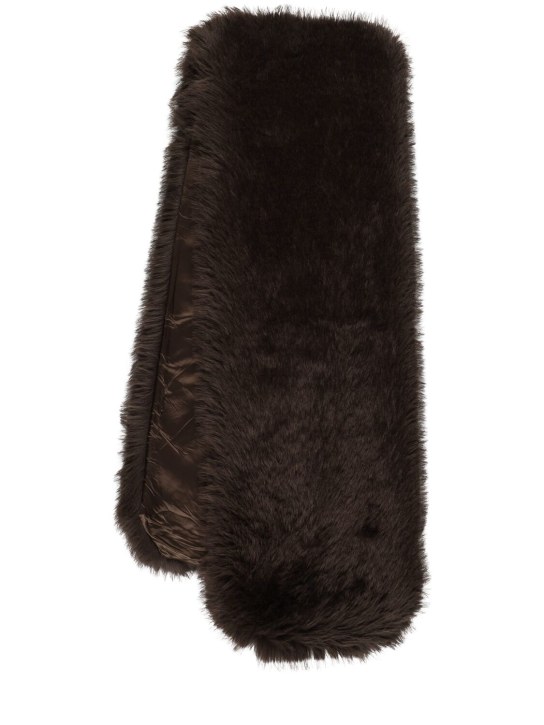 Toteme: Écharpe en peluche - Beaver Brown - women_0 | Luisa Via Roma