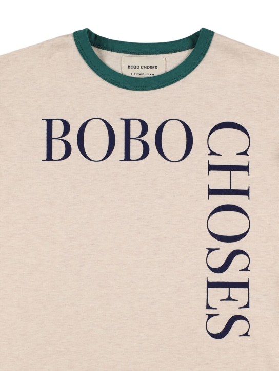 Bobo Choses: Logo print organic cotton t-shirt - Multicolor - kids-boys_1 | Luisa Via Roma