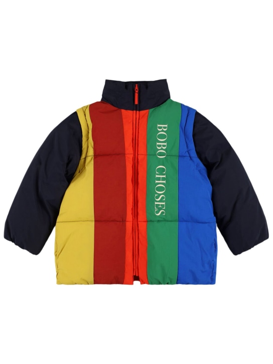 Bobo Choses: Recycled poly puffer jacket - Multicolor - kids-boys_0 | Luisa Via Roma
