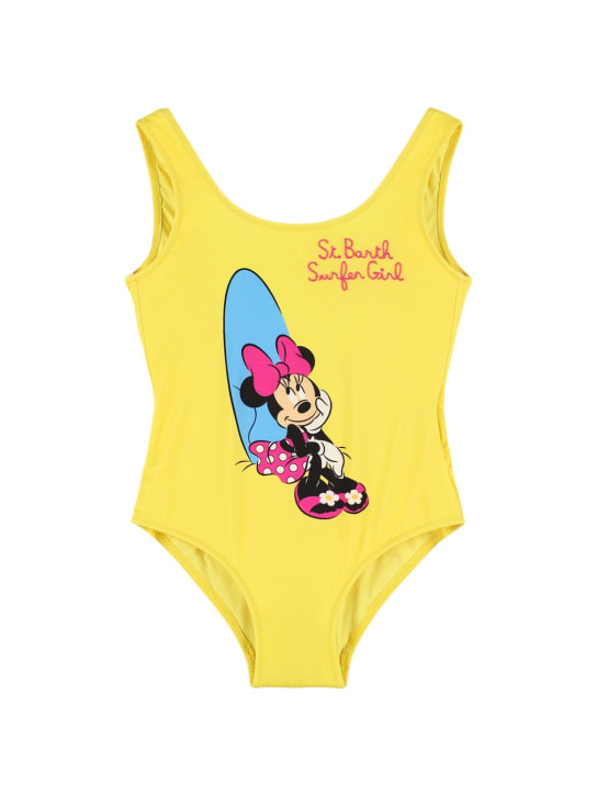 Mc2 Saint Barth: Minnie one piece swimsuit - Yellow - kids-girls_0 | Luisa Via Roma
