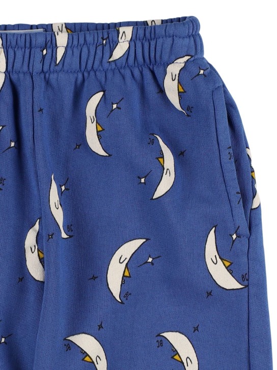 Bobo Choses: Moon print cotton sweatpants - Blue - kids-girls_1 | Luisa Via Roma