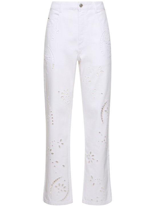 Isabel Marant: Irina cotton pants - White - women_0 | Luisa Via Roma