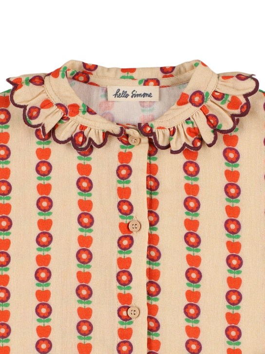 Hello Simone: Camicia Alex in cotone stampato - kids-girls_1 | Luisa Via Roma
