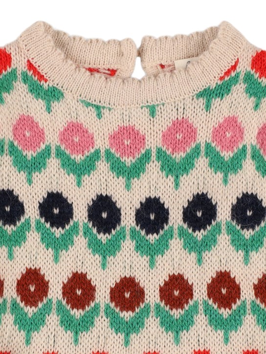 Hello Simone: Cleophee wool blend knit sweater - Multicolor - kids-girls_1 | Luisa Via Roma