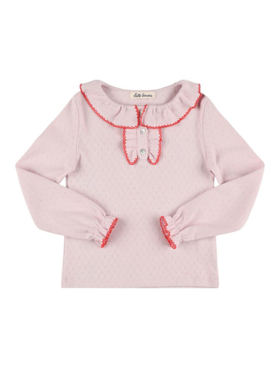 Hello Simone: T-shirt Mirette in cotone organico - kids-girls_0 | Luisa Via Roma