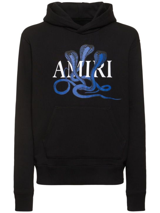 Amiri: Snake hoodie - Black Blue - men_0 | Luisa Via Roma