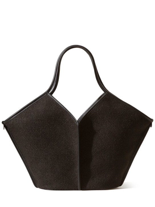 Hereu: Calella Winter linen tote bag - Black - women_0 | Luisa Via Roma
