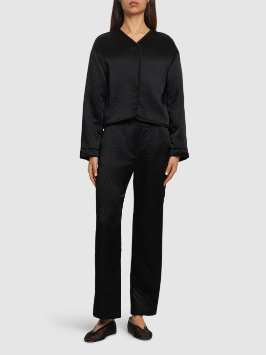Forte_forte: Spencer matelassé couture jacket - Black - women_1 | Luisa Via Roma
