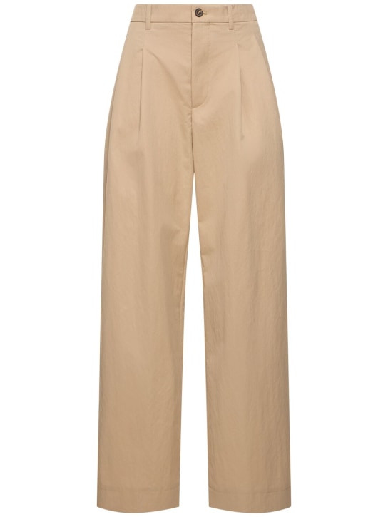 Wardrobe.nyc: Pantalones chino anchos de dril de algodón - Caqui - women_0 | Luisa Via Roma