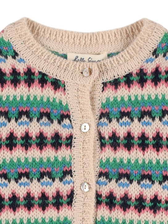 Hello Simone: Jodie wool blend knit cardigan - Multicolor - kids-girls_1 | Luisa Via Roma