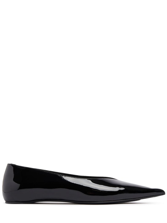 Toteme: Ballerines The Patent Asymmetric 5 mm - Noir - women_0 | Luisa Via Roma