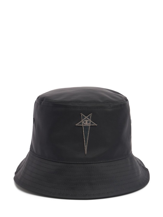 Rick Owens: Logo bucket hat - Black - men_0 | Luisa Via Roma