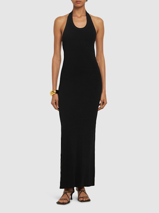 Proenza Schouler: Meryl matte crepe knit dress - Black - women_1 | Luisa Via Roma