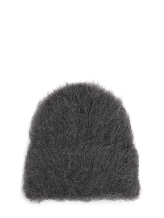 Toteme: Gorro beanie de punto de alpaca - Dark Heather Grey - women_0 | Luisa Via Roma