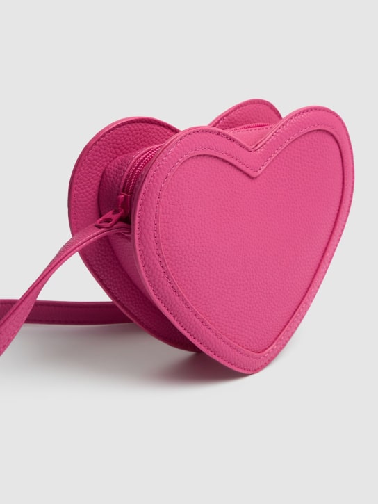 Molo: Heart faux leather shoulder bag - Dark Pink - kids-girls_1 | Luisa Via Roma