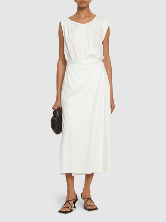 Proenza Schouler: Lynn organic cotton jersey dress - Beyaz - women_1 | Luisa Via Roma