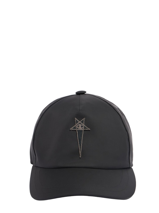 Rick Owens: Logo baseball hat - Siyah - men_0 | Luisa Via Roma