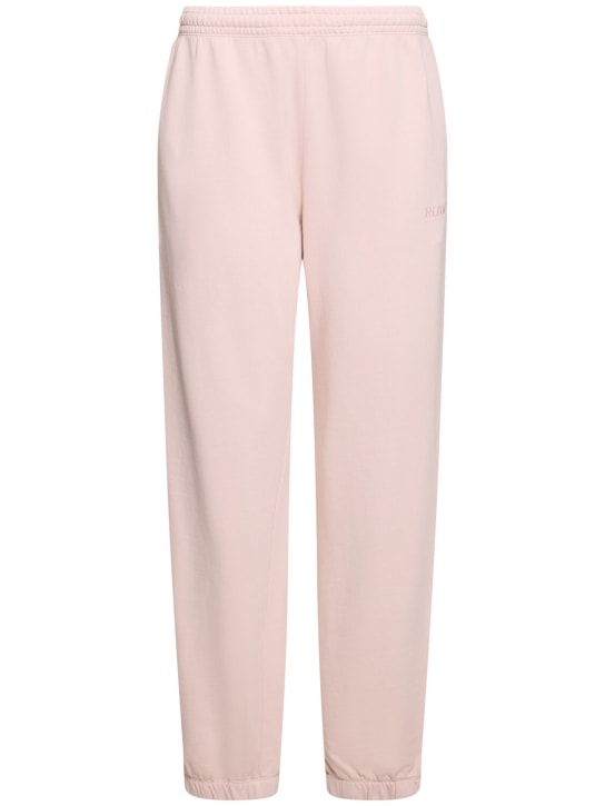 Rotate: Mimi cotton jersey sweatpants - Pink - women_0 | Luisa Via Roma