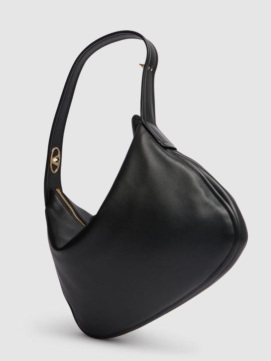 Valentino Garavani: Large hobo leather bag - Black - women_1 | Luisa Via Roma