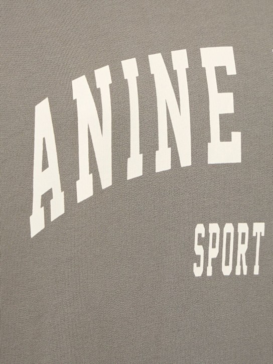 Harvey logo hooded cotton sweatshirt - ANINE BING - Women  | Luisaviaroma