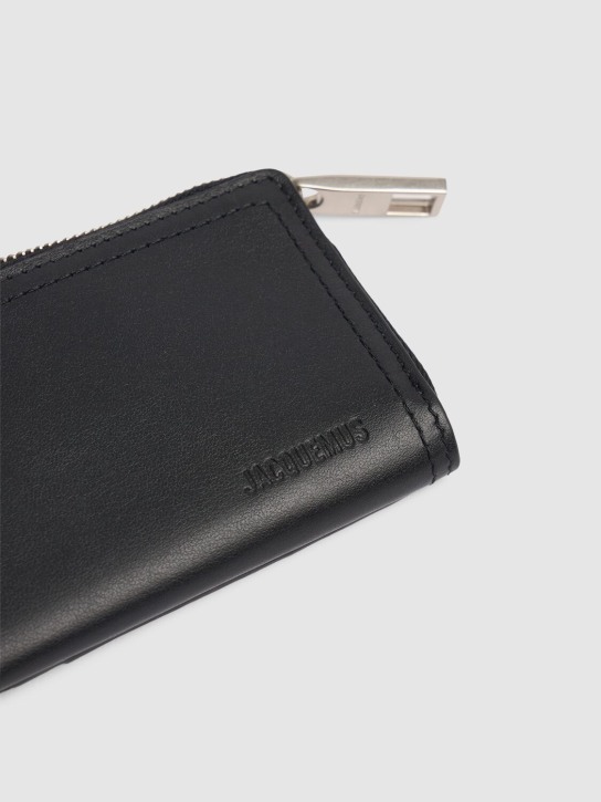 Jacquemus: Le Porte-zippé Cuerda leather wallet - men_2 | Luisa Via Roma