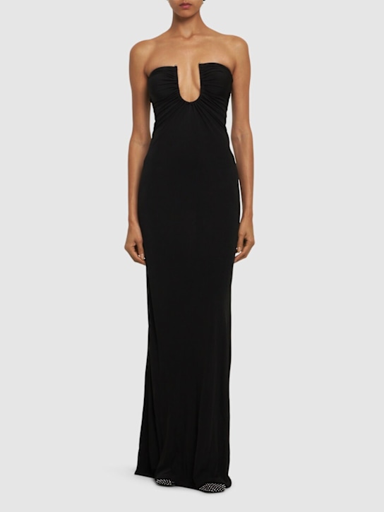 Christopher Esber: Arced Palm strapless long dress - women_1 | Luisa Via Roma