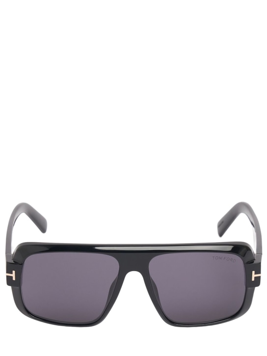 Tom Ford: Turner acetate sunglasses - Black/Smoke - women_0 | Luisa Via Roma