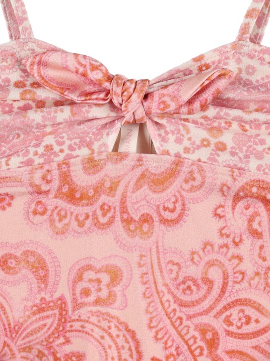Zimmermann: Floral print Lycra one piece swimsuit - Pink - kids-girls_1 | Luisa Via Roma