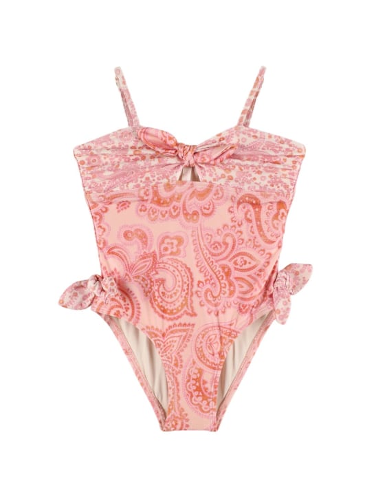 Zimmermann: Floral print Lycra one piece swimsuit - Pink - kids-girls_0 | Luisa Via Roma