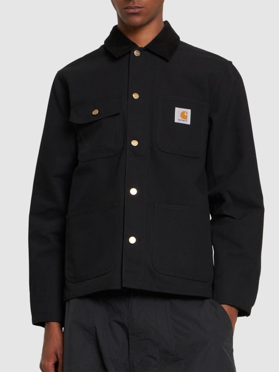 Carhartt WIP: Abrigo de algodón - Negro - men_2 | Luisa Via Roma
