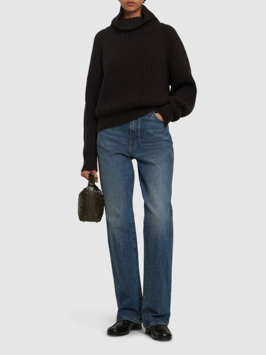 Khaite: Lanzino cashmere turtleneck sweater - Brown - women_1 | Luisa Via Roma