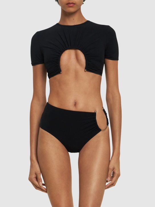 Christopher Esber: U-Prong bikini bottoms - Black - women_1 | Luisa Via Roma