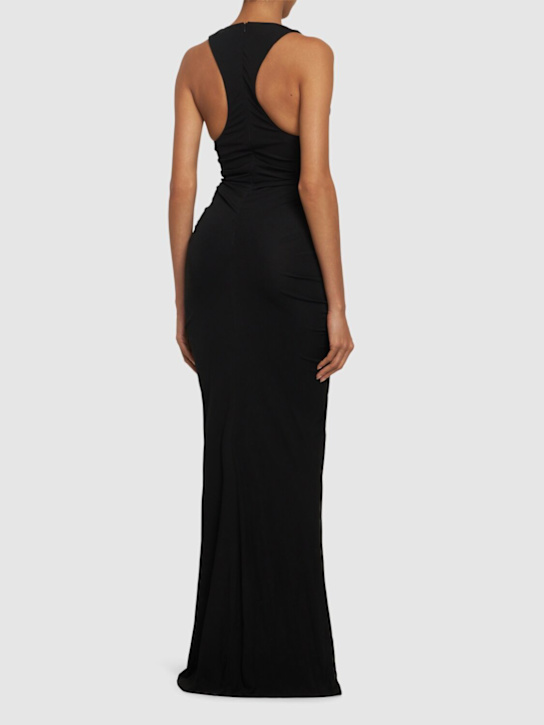 Christopher Esber: Vivenda draped front cutout long dress - Black - women_2 | Luisa Via Roma