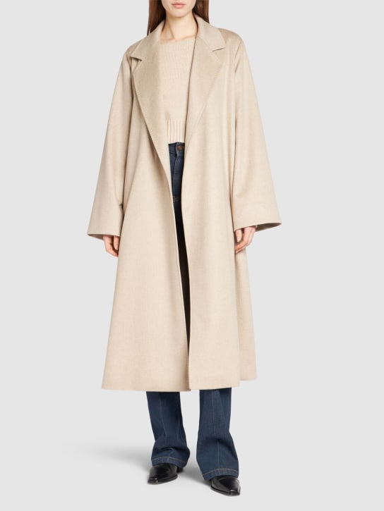 Max Mara: Fornovo belted cashmere long coat - Cacha - women_1 | Luisa Via Roma