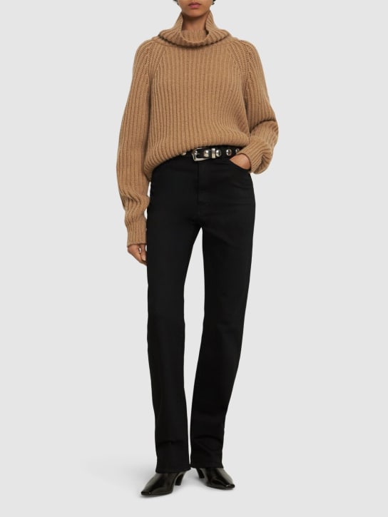 Khaite: Lanzino cashmere turtleneck sweater - Bej - women_1 | Luisa Via Roma