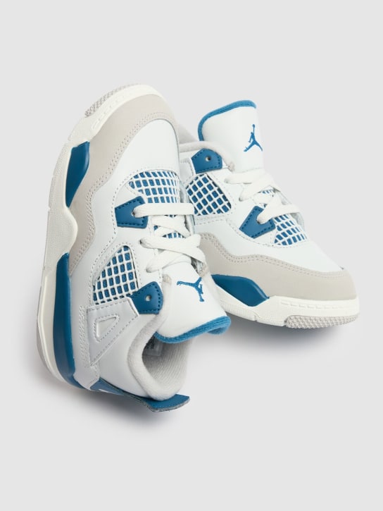 Jordan: Air Jordan 4 Retro sneakers - Off White/Blue - kids-boys_1 | Luisa Via Roma