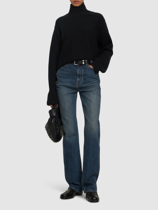 Khaite: Sree wool turtleneck sweater - Black - women_1 | Luisa Via Roma